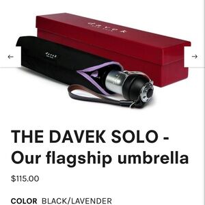 Davek Solo Black and Lavender Umbrella
